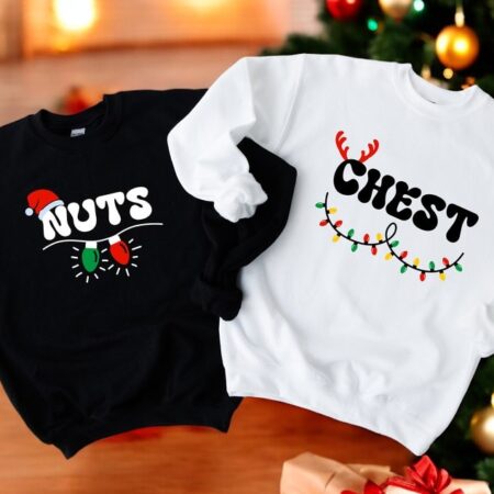 Chest Nuts Led Christmas Couples Matching Sweatshirts Product Photo 1