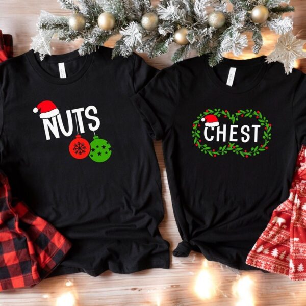 Chest Nuts New Christmas Couple Matching Sweatshirt Product Photo 1