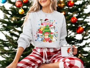 Christmas Blue Dog Family Disneyland Family Christmas Sweatshirt Product Photo 2