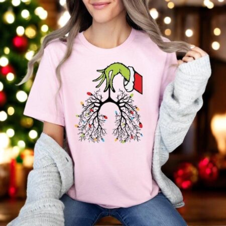 Christmas Grinch Shirt, Doctors Christmas Shirt, Lung Xmas Lights Shirt Product Photo 1