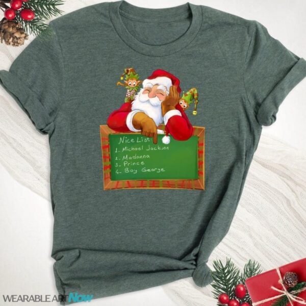 Christmas Nice List Santa Claus Shirt, Personalized Xmas Nice List Shirt Product Photo 1