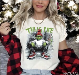 Christmas Thug Life Grinch Christmas Sweatshirt Product Photo 2