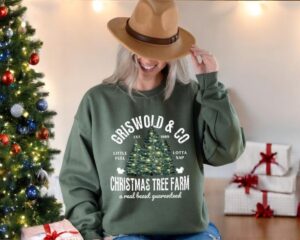 Christmas Tree Sweatshirt Griswold's Tree Farm Since 1989 Xmas Shirt Product Photo 3