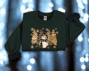 Christmas Winter Sweatshirt, Christmas Snowman Shirt Product Photo 2