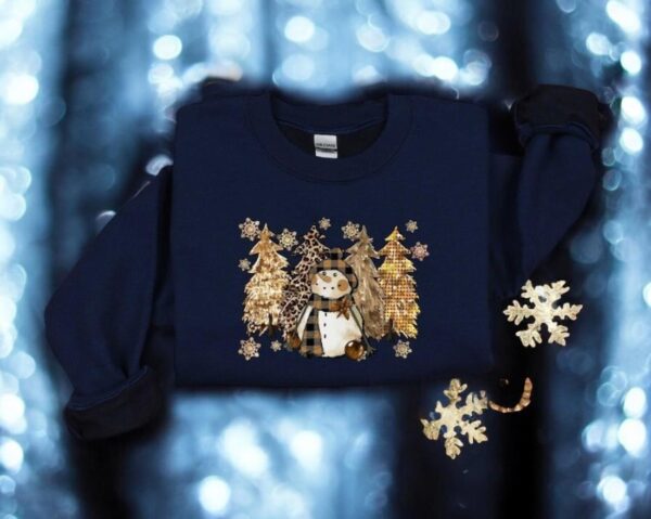 Christmas Winter Sweatshirt, Christmas Snowman Shirt Product Photo 1