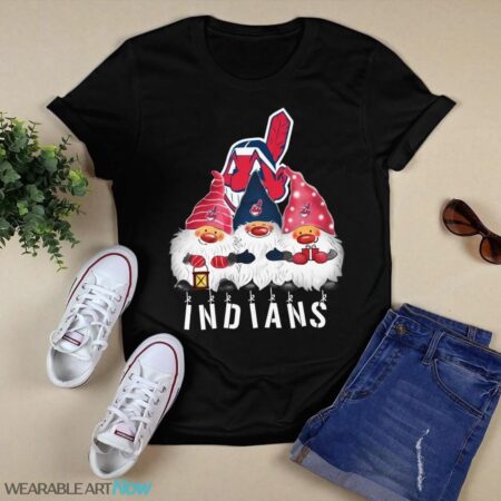 Cleveland Indians Gnomies Christmas T-Shirt Sweatshirt Hoodie Product Photo 1