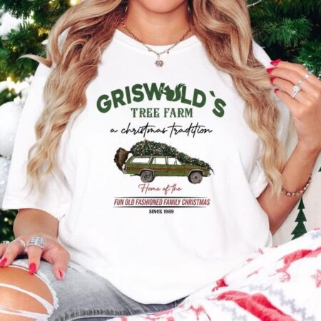 Comfort Colors Griswold Christmas Tree Farm, Vacation Christmas Sweatshirt Product Photo 1