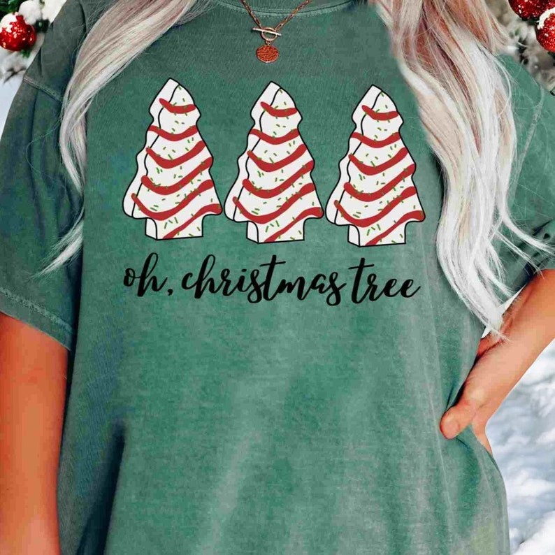 Comfort Colors Oh, Christmas Tree Cakes Christmas Sweatshirt Product Photo 2