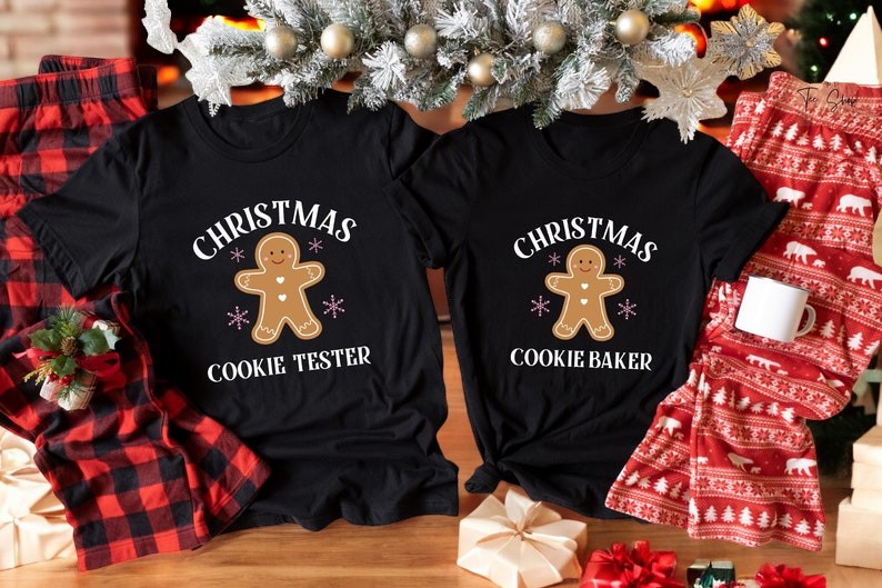 Cookie Baker Christmas Couple Matching Christmas Shirt Product Photo 2