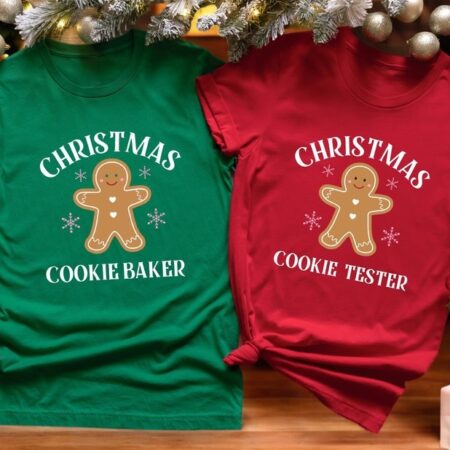 Cookie Baker Christmas Couple Matching Christmas Shirt Product Photo 1