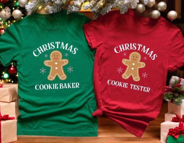 Cookie Baker Christmas Couple Matching Christmas Shirt Product Photo 1