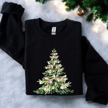 Coquette Christmas Tree Sweatshirt Product Photo 1