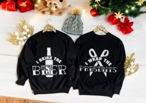 Couples Christmas Shirts I Drink The Beer I Wrap Presents Product Photo 2