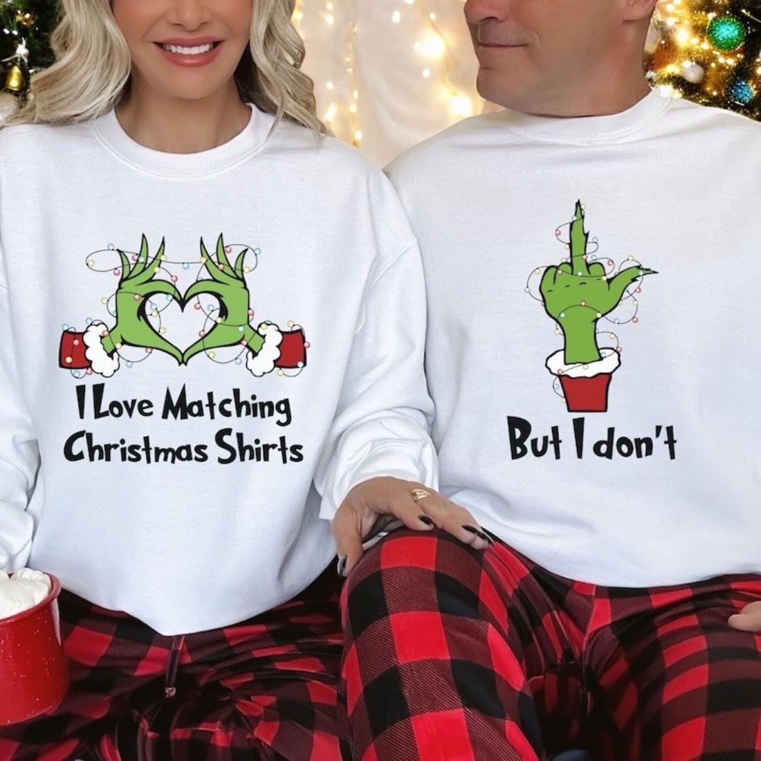 Couples Matching Christmas Shirts Funny Product Photo 2