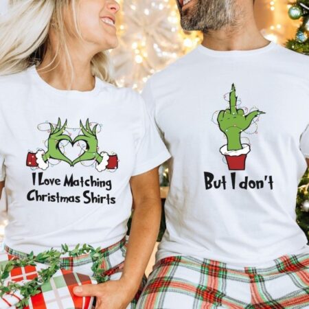 Couples Matching Christmas Shirts Funny Product Photo 1