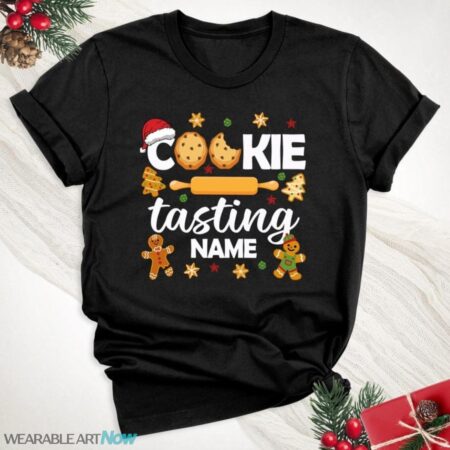 Custom name Christmas Cookie Shirts, Cookie Taster Crew T-Shirt Product Photo 1