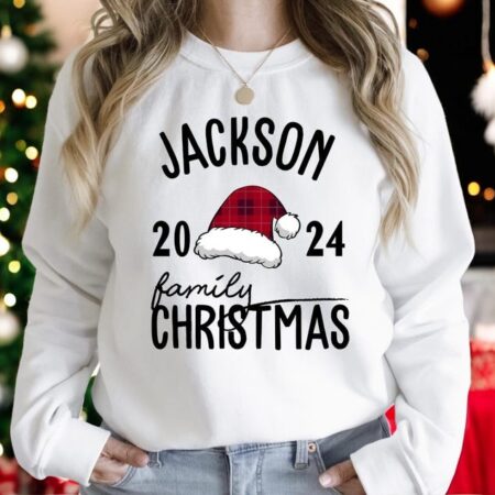 custom name family christmas 2024 Matching Christmas Couple Sweatshirt Product Photo 1