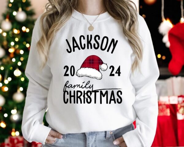 custom name family christmas 2024 Matching Christmas Couple Sweatshirt Product Photo 1