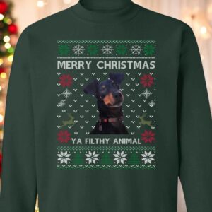 Custom Photo Ya Filthy Animal Dog Cat Ugly Christmas Sweatshirt Product Photo 3