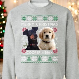 Custom Photo Ya Filthy Animal Dog Cat Ugly Christmas Sweatshirt Product Photo 4