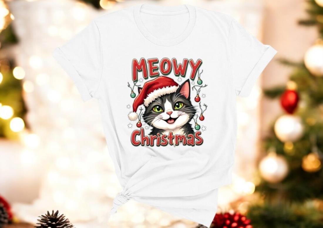 Cute Cat Christmas Sweatshirt Product Photo 2