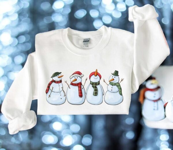 Cute Christmas Snowman Shirt Product Photo 1