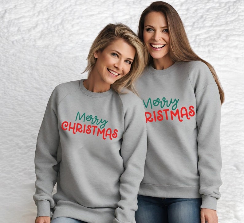 Cute Couples Christmas Couple Matching Christmas Sweatshirts Product Photo 2