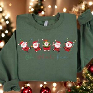 Cute Santa Claus Oh What Fun Santa Christmas Sweatshirt Product Photo 2