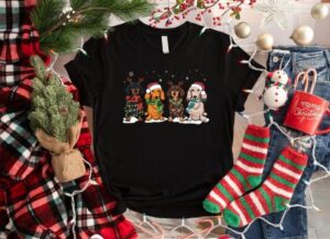 Dachshund Christmas Sweatshirt, Christmas Dog Shirt Product Photo 3