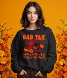 Dad Tax Funny Halloween Pumpkin Trick Or Treat Dad Joke Product Photo 2