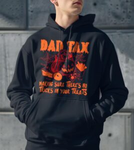 Dad Tax Funny Halloween Pumpkin Trick Or Treat Dad Joke Product Photo 3