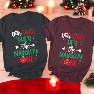 Dear Santa Mr And Mrs Couple Matching Christmas Shirt Product Photo 2