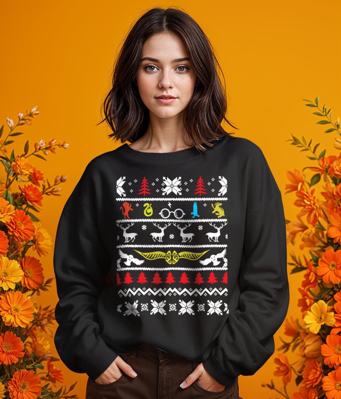 Deer Tree Xmas Christmas Ugly Sweater Classic Tee Shirt Product Photo 2