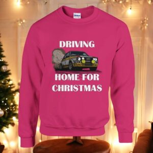 Driving Home For Christmas, Audi Rally Fun Festive Fun Car Christmas Jumper Sweatshirt Product Photo 4