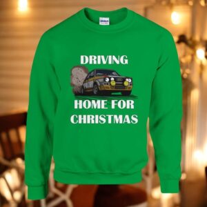 Driving Home For Christmas, Audi Rally Fun Festive Fun Car Christmas Jumper Sweatshirt Product Photo 5