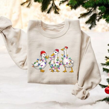 Duck Merry Christmas Sweatshirt Product Photo 1