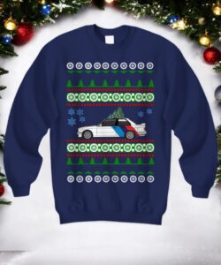 E30 M3 Ugly Party, Fast Car race car Holiday Party european collector gift car like Sweatshirt Product Photo 3