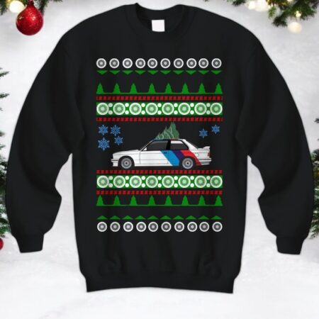 E30 M3 Ugly Party, Fast Car race car Holiday Party european collector gift car like Sweatshirt Product Photo 1