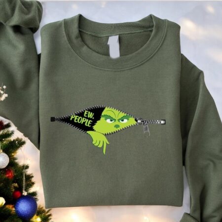 Ew People The Grinch Christmas Sweatshirt Product Photo 1