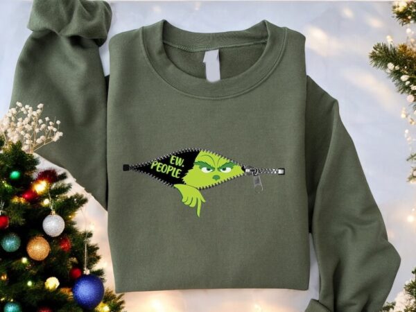 Ew People The Grinch Christmas Sweatshirt Product Photo 1