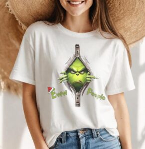 Eww People Christmas, Grinch Zipper Shirt, Hoodie, Christmas Sweatshirt - Women White T-Shirt