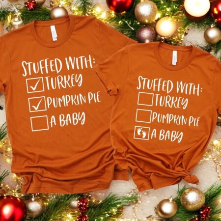 Extra Thankful This Year Christmas Couple Matching Shirt Product Photo 1