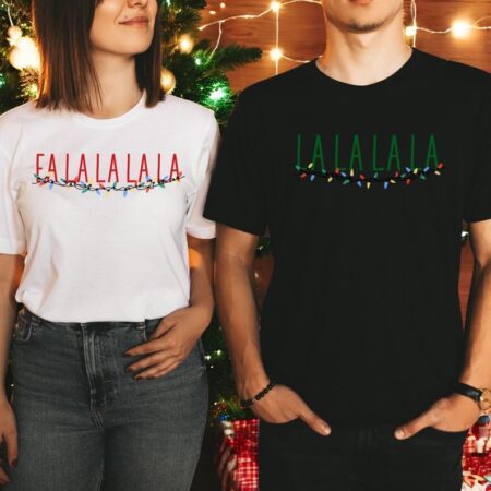 fa la la la la Couple Matching Christmas Sweatshirts Product Photo 1