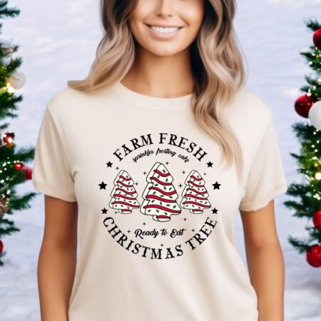 Farm Fresh Christmas Tree Cake Christmas Sweatshirt Product Photo 1