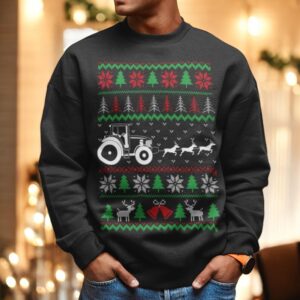 Farming Car Pine Christmas Sweatshirt Product Photo 3