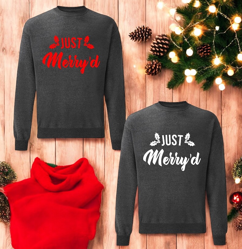 First Christmas as Husband and Wife Christmas couple matching shirts Product Photo 2