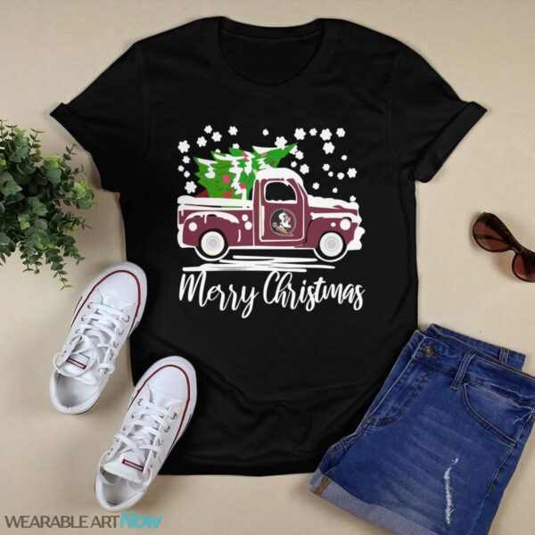 Florida State Seminoles Vintage Car Merry Christmas T-Shirt Sweatshirt Hoodie Product Photo 1