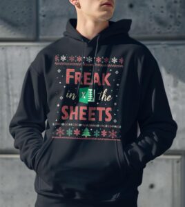 Freak in the Sheets Excel Christmas Shirt Product Photo 3