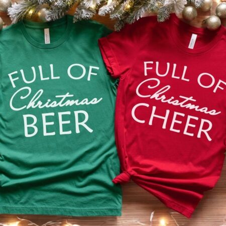 Full Of Christmas Cheer Christmas Couple Matching Sweatshirt Product Photo 1