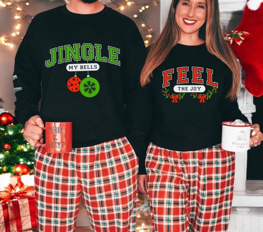 Funny Couple Christmas Shirts Jingle My Bells Product Photo 2